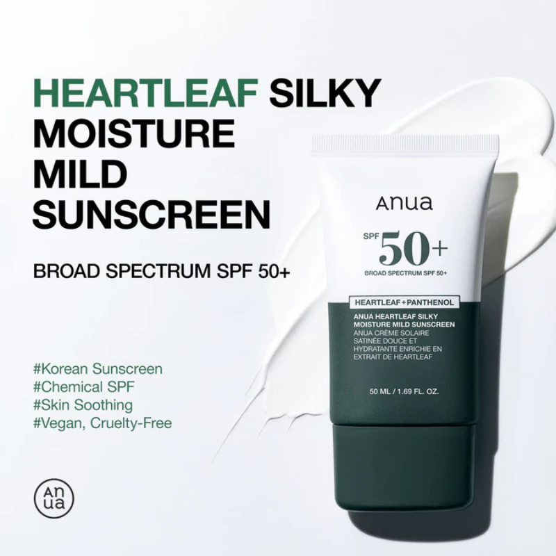 Anua-Heartleaf Silky Moisture Mild Sunscreen 50ml